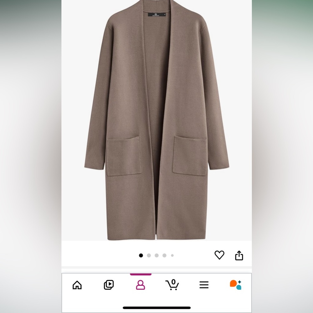 Coatigan- long cardigan - nutmeg